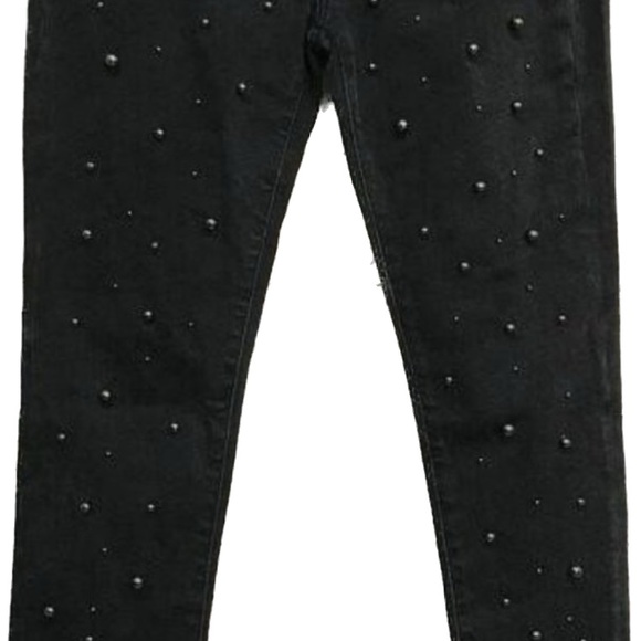 Black Studded Driftwood Jeans, Size 25 NWT - Picture 6 of 10